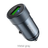 hoco-z32-speed-up-single-port-qc30-car-charger-metal-gray